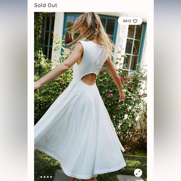 free people ryo drop waist cotton midi dress - Picture 3 of 5